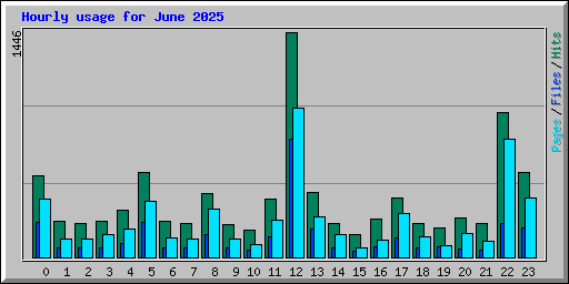 Hourly usage for June 2025